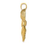 14K Bodybuilder Waist Up with Barbell Pendant - Image 2