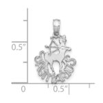 14k White Gold SAGITTARIUS Zodiac Charm - Image 2