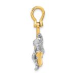 14K Two-Tone 3-D Anchor and Mermaid Charm - Image 2