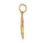 14k Two-Tone #1 MOM with Flower Charm - Image 2