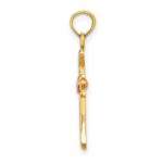 14k Two-Tone Cross with Heart Charm - Image 2