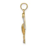 14K with White Rhodium Standing Pelican Charm - Image 2
