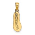 14k with White Rhodium 3-D HAWAII Single Flip-Flop Charm - Image 4