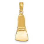 14k and White Rhodium 3-D Scuba Flipper Charm - Image 4