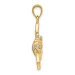 14k and White Rhodium 3-D Bumblebee Charm - Image 2