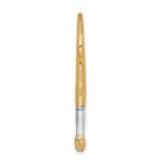 14K and White Rhodium  3-D Oil Paint Brush Charm - Image 4