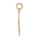 14k and White Rhodium LOVE Christmas Tree Charm - Image 2