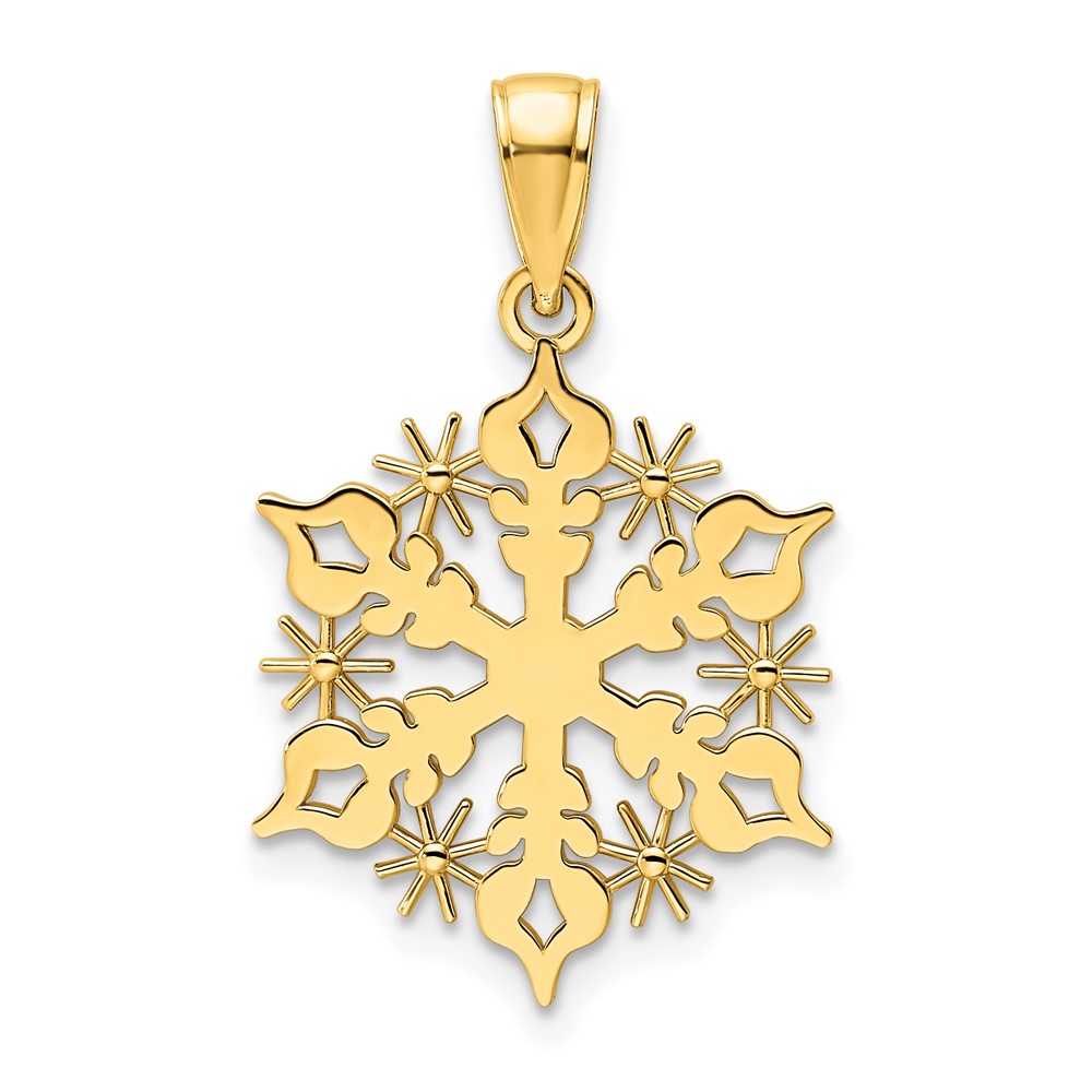 K9861.jpg 14K Polished Snowflake Pendant - Image 1