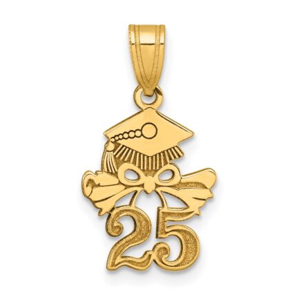 14K Graduation Cap and Diploma 25 Charm