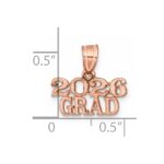 14K Rose Gold Polished 2026 GRAD Charm - Image 4