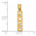 14K Polished Vertical 2026 Charm - Image 4