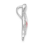 Sterling Silver Rhodium-plated Enameled Polished Dive Flag Turtle Chain Slide - Image 2