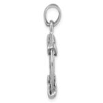 Sterling Silver Rhodium-plated Polished and Antiqued Medieval Coin Pendant - Image 2