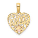 10K Two-Tone NANA Heart Pendant - Image 2