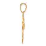 14k and White Rhodium Diamond-cut Angelfish Pendant - Image 2