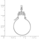 14k White Gold Filigree Charm Holder Pendant - Image 4