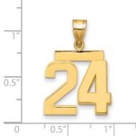 10k Medium Polished Number 24 Charm - Image 2