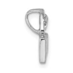 Sterling Silver Rh-Plated Polished Double Flipflop & 'Beach' Chain Slide - Image 2