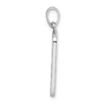 Sterling Silver Rhodium-Plated Antiqued Turtle Nesting Lights Out Sign Pendant - Image 2