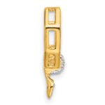 14K Polished 1/15 carat Diamond Octagon Chain Slide - Image 2