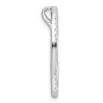 14k White Gold 1/8 carat Lab Grown Diamond VS/SI+ G+ Complete Oval Chain Slide Pendant - Image 2