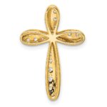14k 3/8 carat Lab Grown Diamond VS/SI+ G+ Complete Cross Chain Slide Pendant - Image 3