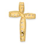 14k 1 carat Lab Grown Diamond VS/SI+ G+ Complete Cross Chain Slide Pendant - Image 3