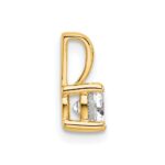 14k 1/2 carat Lab Grown Diamond VS/SI+ G+ Round Complete Four Prong Pendant - Image 2