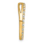14k 1 1/2 carat Lab Grown Diamond VS+ F+ Complete Circle Chain Slide Pendant - Image 2