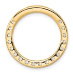 14k 2 carat Lab Grown Diamond VS/SI+ G+ Complete Circle Chain Slide Pendant - Image 3