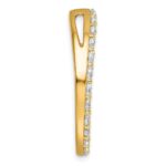 14k 3 carat Lab Grown Diamond VS+ F+ Complete Circle Chain Slide Pendant - Image 2