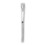 14k White Gold 1 carat Lab Grown Diamond VS+ F+ Complete Circle Chain Slide Pendant - Image 2