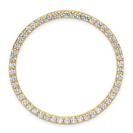 14k 2 carat Lab Grown Diamond VS+ F+ Complete Circle Chain Slide Pendant