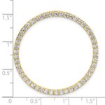 14k 2 carat Lab Grown Diamond VS+ F+ Complete Circle Chain Slide Pendant - Image 4