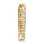 14k 3 carat Lab Grown Diamond VS/SI+ G+ Complete Heart Chain Slide Pendant - Image 2