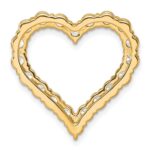 14k 3 carat Lab Grown Diamond VS/SI+ G+ Complete Heart Chain Slide Pendant - Image 3