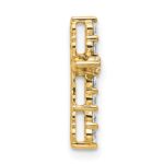 14k 1/3 carat Lab Grown Diamond VS/SI+ G+ Complete Cross Chain Slide Pendant - Image 2