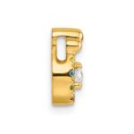 14k 8 Birthstone and Dia Mother/Child Chain Slide Semi-mount - Image 3