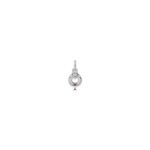 14k WG Dia. Heart w/1 Birthstone Mother's Circle Pend Semi-Mount