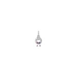 14k WG Dia. Heart w/2 Birthstone Mother's Circle Pend Semi-Mount