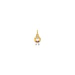 14k Dia Heart w/ 2 Birthstone Mother's Circle Pendant Semi-Mount