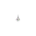 14k WG Dia. Heart w/5 Birthstone Mother's Circle Pend Semi-Mount