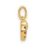 14k Dia Heart w/ 8 Birthstone Mother's Circle Pendant Semi-Mount - Image 3
