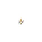 14k Dia Heart w/ 8 Birthstone Mother's Circle Pendant Semi-Mount