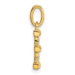 14k Twisted with .05 ct. Diamond Initial E Charm - Image 2