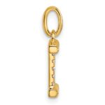 14k Twisted .05 ct. Diamond Initial I Charm - Image 2