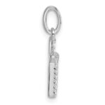 14k White Gold Twisted .05 Ct. Diamond Initial K Charm - Image 2