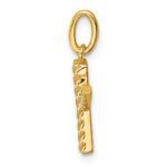14k Twisted .05 ct. Diamond Initial X Charm - Image 2