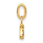 14K Polished Multi-color CZ Double Rainbow Charm - Image 2