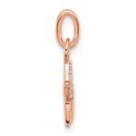 14K Rose Gold Polished 1/10 carat Diamond Star Charm - Image 2